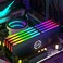 DS leddess Aluminum Alloy RAM Cooling Shell Heat Sink, ARGB Light Effect Memory Cooling Radiator Glow for PC Memory Cooling Vest(4 Pack, 3th GEN, M Series