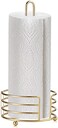 Buruis Standing Paper Towel Holder, Modern Decorative Countertop Rolls Holder for Kitchen, Toilet, Pantry and Bathroom - Gold