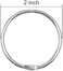 KTOJOY 2 Inch (15 PackLoose Leaf Binder Rings, Nickel Plated Steel Binder Rings,Keychain Key Rings, Metal Book Rings,Silver, for School, Home, or Office