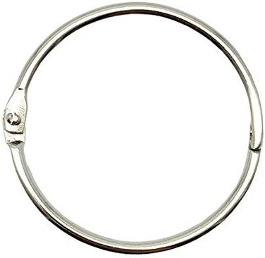 KTOJOY 2 Inch (15 PackLoose Leaf Binder Rings, Nickel Plated Steel Binder Rings,Keychain Key Rings, Metal Book Rings,Silver, for School, Home, or Office