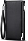 Huztencor Long Wallets for Men Leather RFID Blocking Bifold Wallet with Zipper, Black, Large, Rfid Wallet