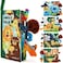 hahaland Baby Cloth Book Awakening 0 3 Months Hanging Toy for Baby 0-3 6 Months Soft Crinkle Book with Jungle Animals Newborn Gift for Toddler Boy Girl