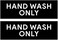 Sutter Signs Hand Wash Only StickerWorkplace Hygiene Reminder for Restaurants, Commercial Kitchens, Hospitals, Clinics, and Medical Facilities (Pack of 2