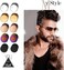 Aroncent 6 Pairs 4-14mm Black Earrings for Men Women Fake Gauges Fake Earrings Stainless Steel Earrings Set