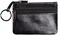 Hibate Women's Mini Coin Purse Wallet Genuine Leather Zipper Pouch with Key Ring Minimalist - BlackB