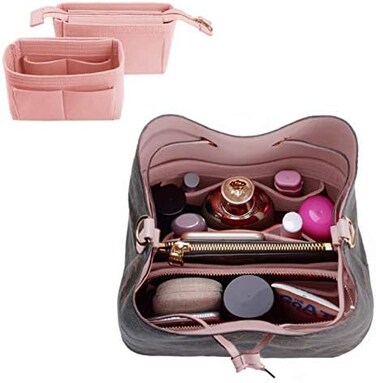 ZTUJO Purse Organizer,Bag Organizer,Insert purse organizer with 2 packs in one set fit NeoNoe No&eacute; Series perfectly (Brush Pink, Brush Pink, standard