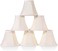 Wellmet Lamp Shade, Natural Linen Chandelair Lamp Shades, Clip-on for The E12 Candle Lights Bell-3x6x5 inches LP-LINE-Cream white