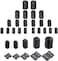 IEUYO Clip-on Ferrite Ring Cores EMI RFI Signal Noise Filter Noise Suppressor for HDMI USB Power Cable Diameter 3mm/5mm/7mm/9mm/13mm,5Size,22Pcs