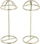 MyGift Set of 2 Hat Stands, 14Inch Brass Tone Wire Tabletop Wig Cap Display Holder Rack