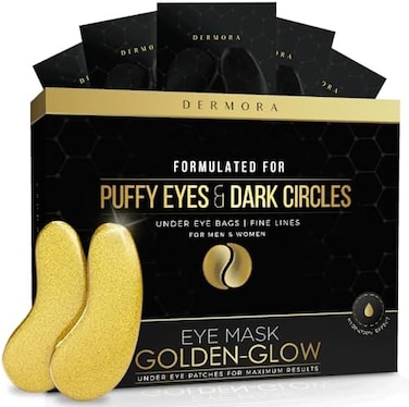 Dermora 24K Gold Eye Masks - 15 Pairs - Under Eye BagsDark Circles Treatment - Feel FreshRevitalized.