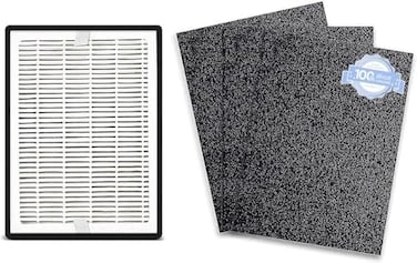 LEVOIT Air Purifier Replacement Filter, HVC Air Filter, Compatible with LV-H126 Air Purifier, Include 1 True HEPA and Activated Carbon Set, Black, Small, LV-H126-RF