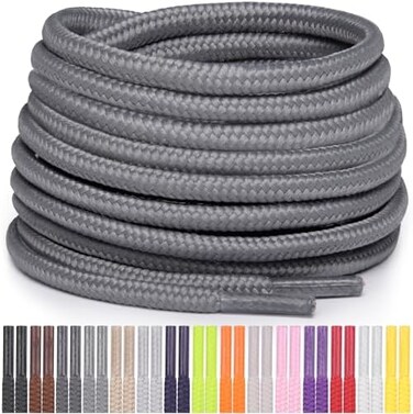 Miscly Round Shoelaces [1 Pair] 5/32&Prime; Thick - For Shoes, SneakersBoots