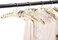 GLCON 16 inches Satin Padded Hangers for Sweaters - Thick Padded Clothes Hangers for Women Clothing - Foam Fabric Coat Hangers No Bump Fancy Canvas Covers for Adult Wedding Bridesmaid (Pack of 5