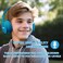 MIDOLA Kids Bluetooth Wireless Headphones Wired On Ear Headset Foldable Earphone with AUX 3.5mm Jack SD Card Slot,Built-in Mic,FM Radio for Students Children for PC Tablets Cellphone(Blue