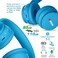 MIDOLA Kids Bluetooth Wireless Headphones Wired On Ear Headset Foldable Earphone with AUX 3.5mm Jack SD Card Slot,Built-in Mic,FM Radio for Students Children for PC Tablets Cellphone(Blue