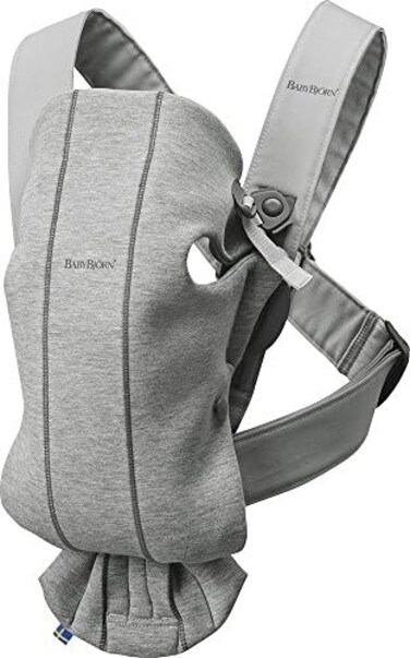 BABYBJ&Ouml;RN Baby Carrier Mini, 3D Jersey, Light Grey