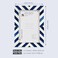 Handicrafts Home 4x6 Picture Photo Frame Chevron Herringbone Art Inspired Vintage Wall D&eacute;cor Gift Frames [4x6 BLUE]
