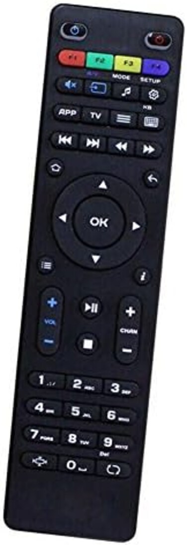 جهاز تحكم عن بعد أصلي بديل من بينكولو لأجهزة استقبال البث التلفزيوني عبر الإنترنت (OTT) من نوع Mag254، 250، 255، 256، 257، 275، 349، 350، 351، 352، يعمل بنظام لينكس، أسود اللون.