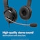 Kensington USB Hi-Fi Headphones with Microphone (K97601WW, Black, Wired
