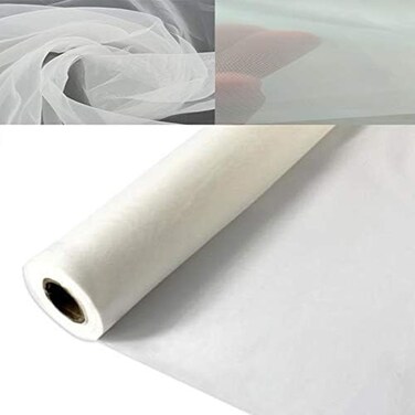 MS WGO 3 Yards 1.27 Meters Silk Screen Printing Fabric Mesh Screen Printing Mesh Wide High Tension Mesh Making Ink Supplies 110 Mesh（43T