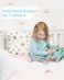 Babebay 2-Pack Toddler Pillow,13X18 Cotton Toddler Pillows for Sleeping, Machine Washable Kids Pillows with Pillowcase, Perfect for Travel, Toddlers Cot (Sunny Rainbow