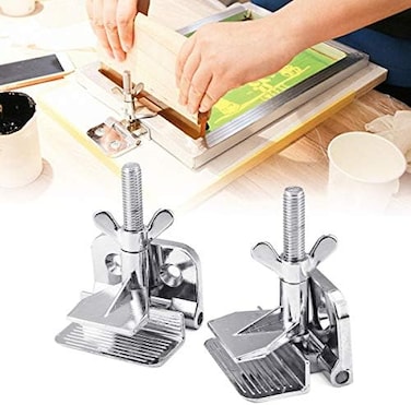 MS WGO 2Pcs Screen Frame Butterfly Hinge Clamp for Silk Screen Printing Hobby Printer Include Four Screws