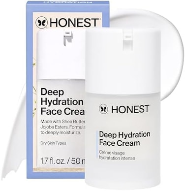 Honest Beauty Deep Hydration Face Cream for All Skin TypesSupports Natural Moisture BarrierShea ButterBaobab Seed OilEWG VerifiedCruelty Free1.7 fl oz