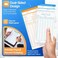 Flexzion Time Cards, Monthly Timesheet, Clock Timecard - 100 Pack, 6 Column 2-Sided Orange/Blue, Card for Time Punch Clock, Employee Attendance, Payroll Recorder, Small Business