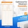 Flexzion Time Cards, Monthly Timesheet, Clock Timecard - 100 Pack, 6 Column 2-Sided Orange/Blue, Card for Time Punch Clock, Employee Attendance, Payroll Recorder, Small Business