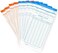 Flexzion Time Cards, Monthly Timesheet, Clock Timecard - 100 Pack, 6 Column 2-Sided Orange/Blue, Card for Time Punch Clock, Employee Attendance, Payroll Recorder, Small Business