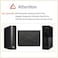 BOVKE Carrying Case Compatible With Seagate Backup Plus Hub 8TB 6TB 4TB 10TB External Desktop Hard Drive Storage Seagate External Hard Drive Desktop HDD Carrying Case Fits USB Cable and Charger. Black