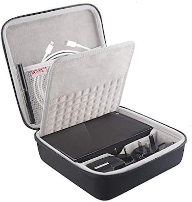 BOVKE Carrying Case Compatible With Seagate Backup Plus Hub 8TB 6TB 4TB 10TB External Desktop Hard Drive Storage Seagate External Hard Drive Desktop HDD Carrying Case Fits USB Cable and Charger. Black