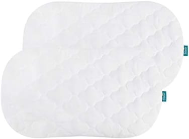 Biloban Bassinet Mattress Pads/Cover, Oval/Hourglass, 2 Pack, Microfiber, Waterproof and Soft, Fits for Bassinest Swivel Sleeper Mattress Perfectly.