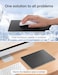 VAYDEER Hard Silver Metal Aluminum Mouse Pad Mat Smooth Magic Ultra Thin Double Side Mouse Mat Waterproof Fast and Accurate Control for Gaming and Office(Small 9.05X7.08 Inch