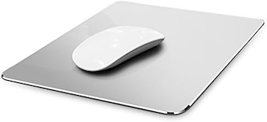 VAYDEER Hard Silver Metal Aluminum Mouse Pad Mat Smooth Magic Ultra Thin Double Side Mouse Mat Waterproof Fast and Accurate Control for Gaming and Office(Small 9.05X7.08 Inch