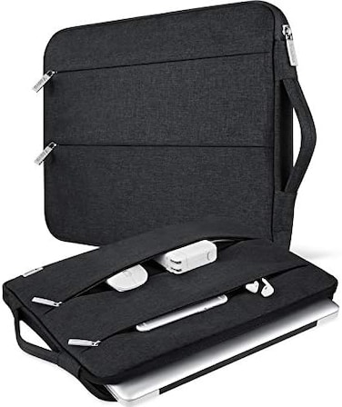 حقيبة كمبيوتر محمول V Voova مقاس 13 و13.6 بوصة، متوافقة مع MacBook Air/Pro 13 M1/M2، وSurface Laptop 4/5، وSurface Pro X/9/8، وChromebook مقاس 13.5 بوصة، حقيبة كمبيوتر رفيعة، أسود