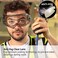 Safeyear Anti-fog Wraparound Safety Goggles - SG002 Anti Scratch Men Safety Glasses With Neck Cord, EN166 UV Protection Tinted Full Pro Airsoft Glasses for PPE DIY Work, Eye Protection, Nerf etc