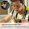 Safeyear Anti-fog Wraparound Safety Goggles - SG002 Anti Scratch Men Safety Glasses With Neck Cord, EN166 UV Protection Tinted Full Pro Airsoft Glasses for PPE DIY Work, Eye Protection, Nerf etc