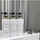 HARRA HOME Modern Gold Design Pump Bottle Set 27 oz Refillable Shampoo and Conditioner Dispenser Empty Shower Plastic Bottles with Pump for Bathroom Lotion Body wash Massage Oils, Pack of 3 (Black