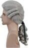 karlery Colonial Man Long Wave Gray Wig Halloween Costume Wig Anime Cosplay Wig (Gray