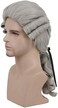 karlery Colonial Man Long Wave Gray Wig Halloween Costume Wig Anime Cosplay Wig (Gray