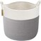 Goodpick Cotton Rope Basket with Handle for Baby Laundry Basket Toy Storage Blanket Storage Nursery Basket Soft Storage Bins-Natural Woven Basket, 15' &Atilde;&fnof;&acirc;&euro;&rdquo; 15' &Atilde;&fnof;&acirc;&euro;&rdquo; 14.2'