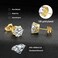 GEMSME White Gold Plated Teardrop Opal Dangle Earrings For Women