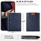 SERMAN BRANDS - Wallets for Men Slim Mens leather RFID Blocking Minimalist Card Front Pocket Bifold Travel Thin, Luxe Blue 5.0, Slim