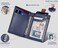 SERMAN BRANDS - Wallets for Men Slim Mens leather RFID Blocking Minimalist Card Front Pocket Bifold Travel Thin, Luxe Blue 5.0, Slim