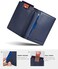 SERMAN BRANDS - Wallets for Men Slim Mens leather RFID Blocking Minimalist Card Front Pocket Bifold Travel Thin, Luxe Blue 5.0, Slim