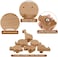 Qunclay Wooden Animal Cabinet Knobs Decorative Wood Dresser Knobs with Screws Dresser Pulls Wood Marine Woodland Animals Knobs Furniture Knobs Nursery Drawer Handles for Decor (Zoo, 6 Sets