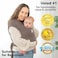 KeaBabies (copper gray- Baby Wrap Carrier by - All-in-1 Stretchy Baby Wraps - 3 Colours - Baby Sling - Infant Carrier - Hands-Free Babies Carrier Wraps Great Baby Shower (Copper Grey