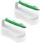 Amazer Scrub Brush for Cleaning Comfort Grip Shower Scrubber Stiff Bristles with Handle Heavy Duty Cleaner Brush for Tub Sink Carpet Floor - Pack of 2 (GreenGreen