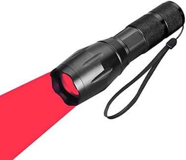 WAYLLSHINE One Mode Red Light Flashlight, 1 Mode Red LED Flashlight 18650 Red Flashlight, Red LED Red Light For Astronomy, Aviation, Night Observation